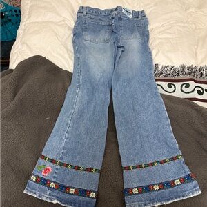 Y2K Embroidered Blue Jeans